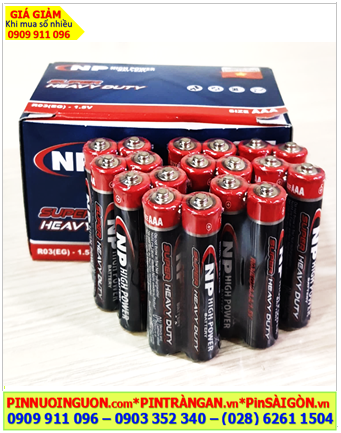 COMBO mua 01hộp (20 gói=40viên) Pin đũa AAA 1.5v NP R03EG/2B HighPower chính hãng _Giá chỉ 86.000đ/ Hộp 40viên